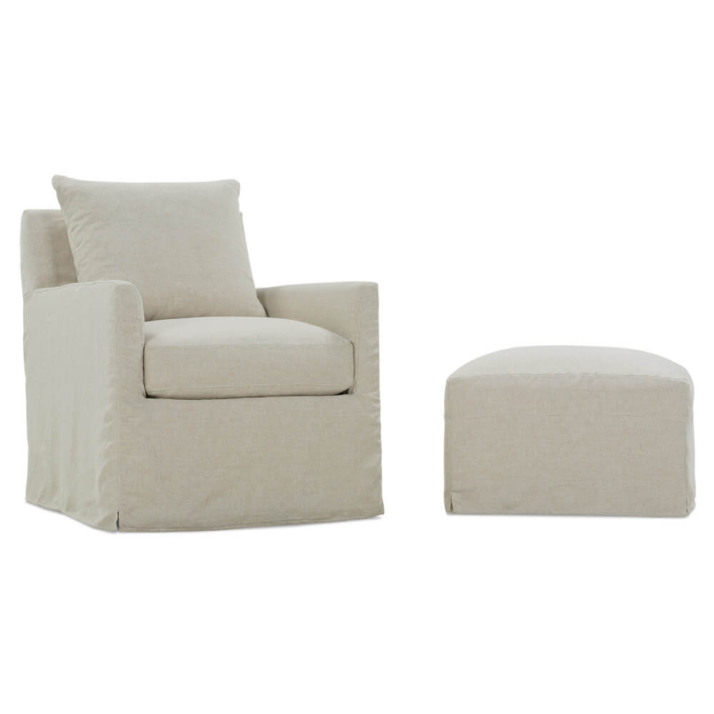 Willow Slipcover Ottoman