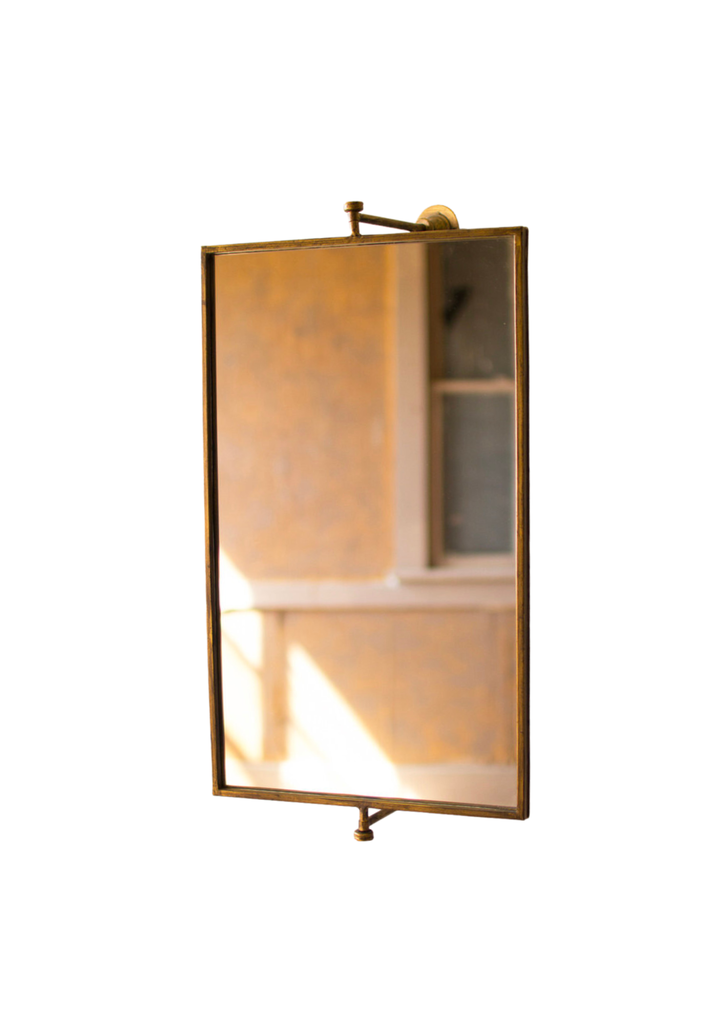 Brass Rotating Wall Mirror