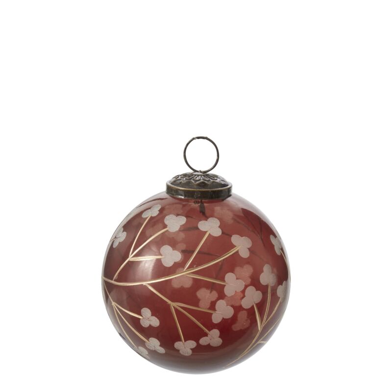 Winterbloom Etched Glass Ornament