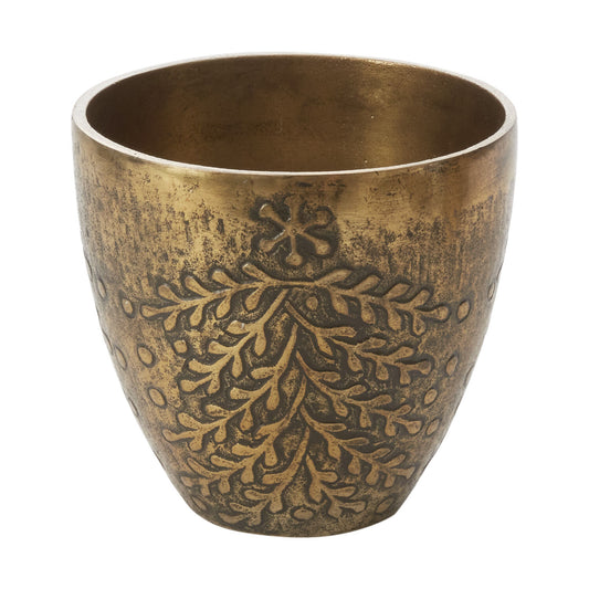 Antique Brass Holiday Pot