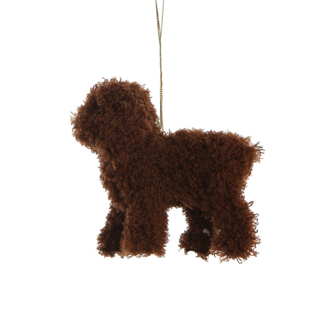 Furry Poodle Ornament