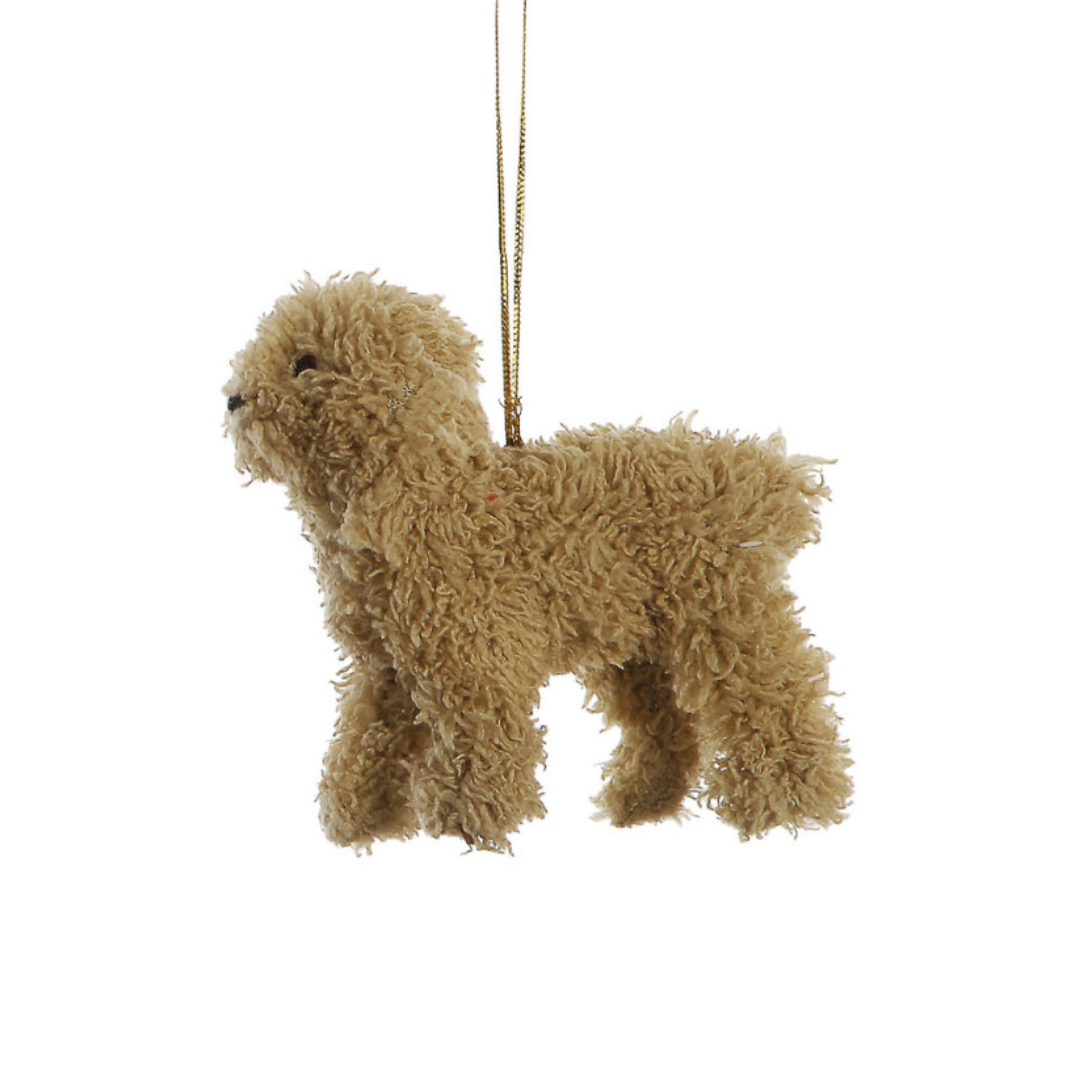 Furry Poodle Ornament