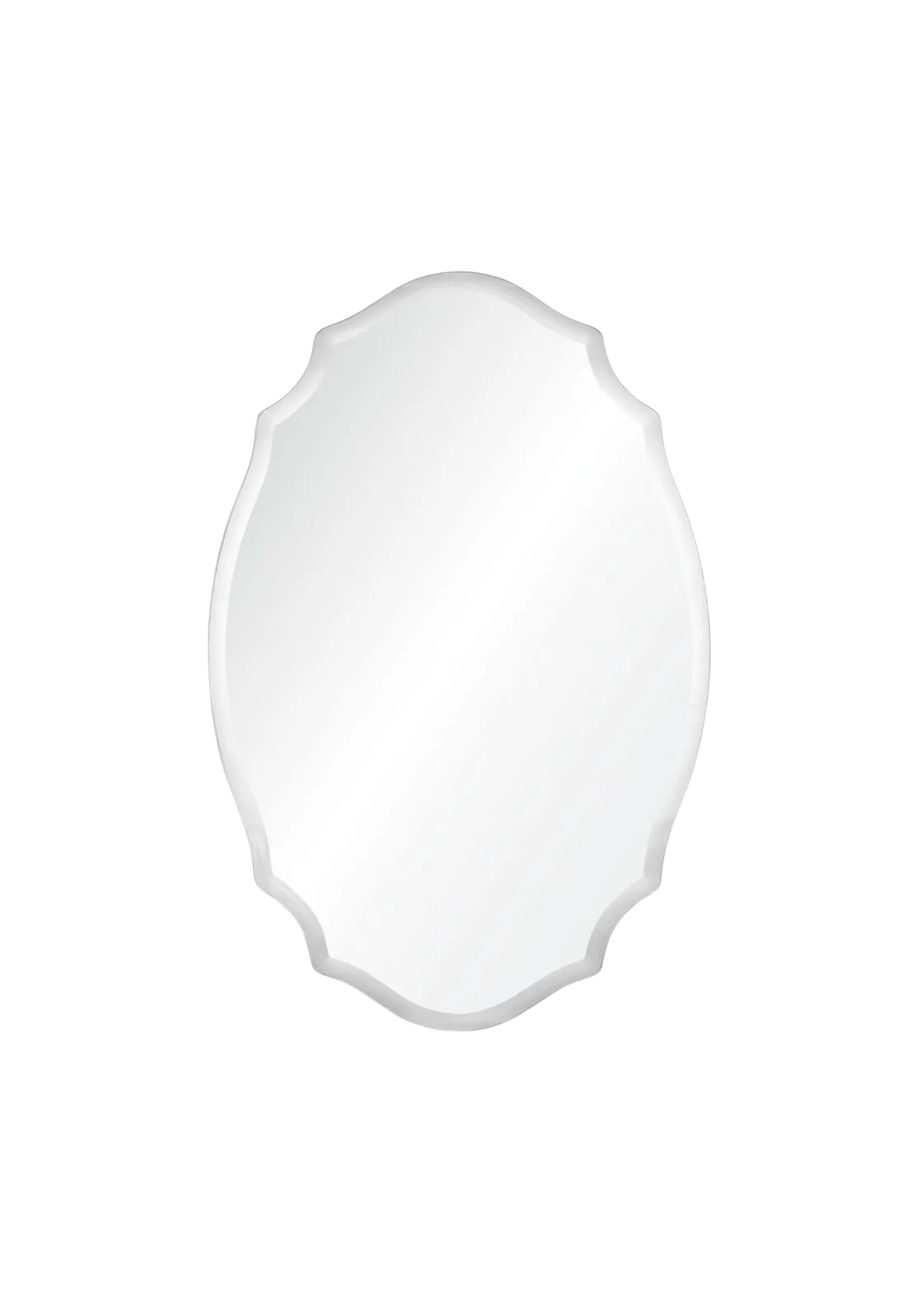 Curved Frame Oval Mirror