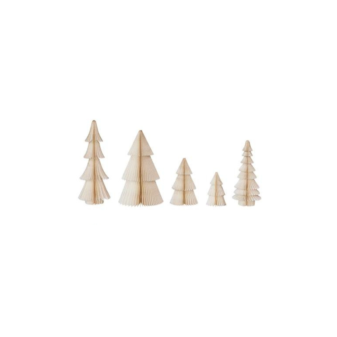 Folding Paper Honeycomb Trees (Set of 5)