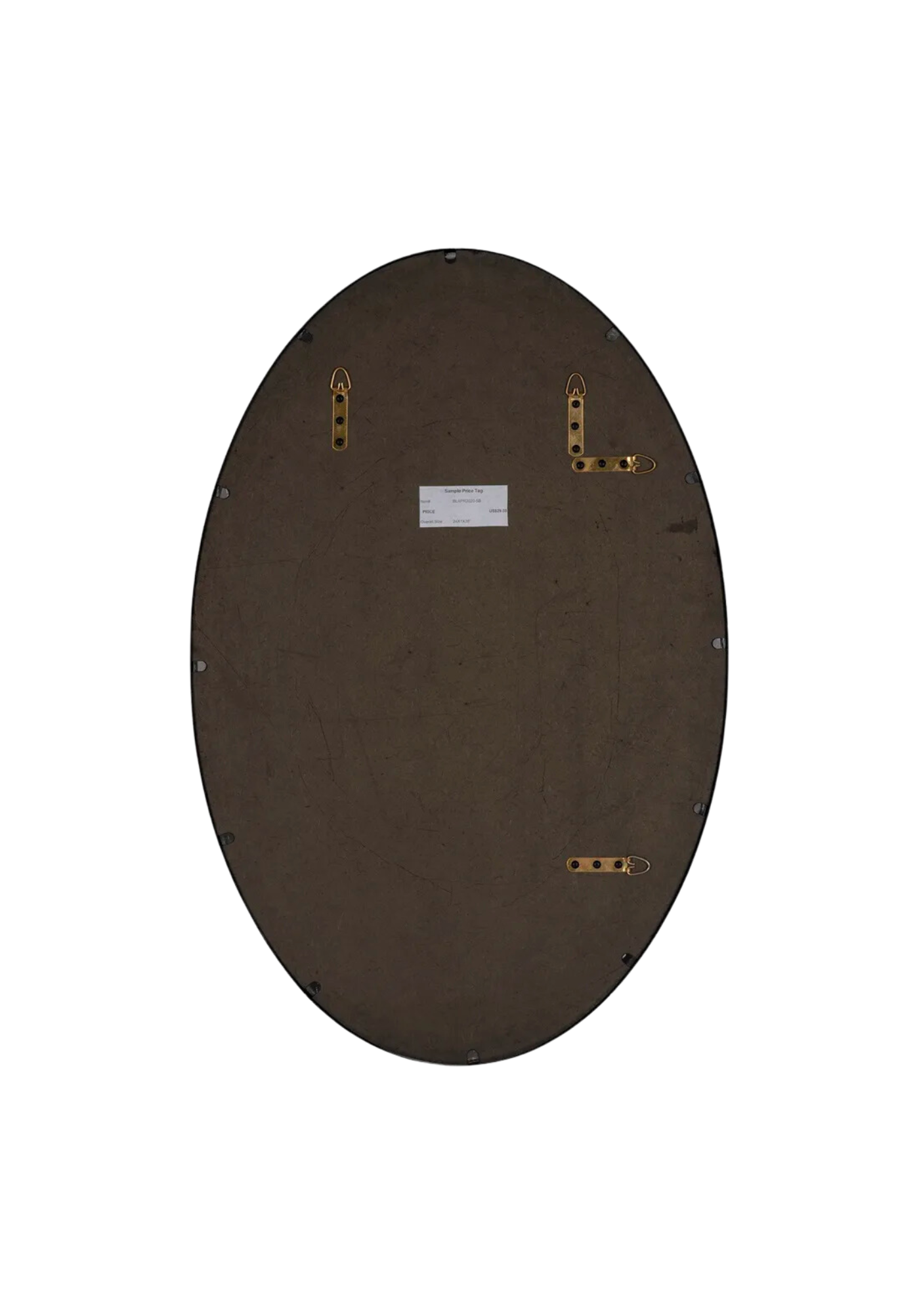 Thin Oval Wall Mirror