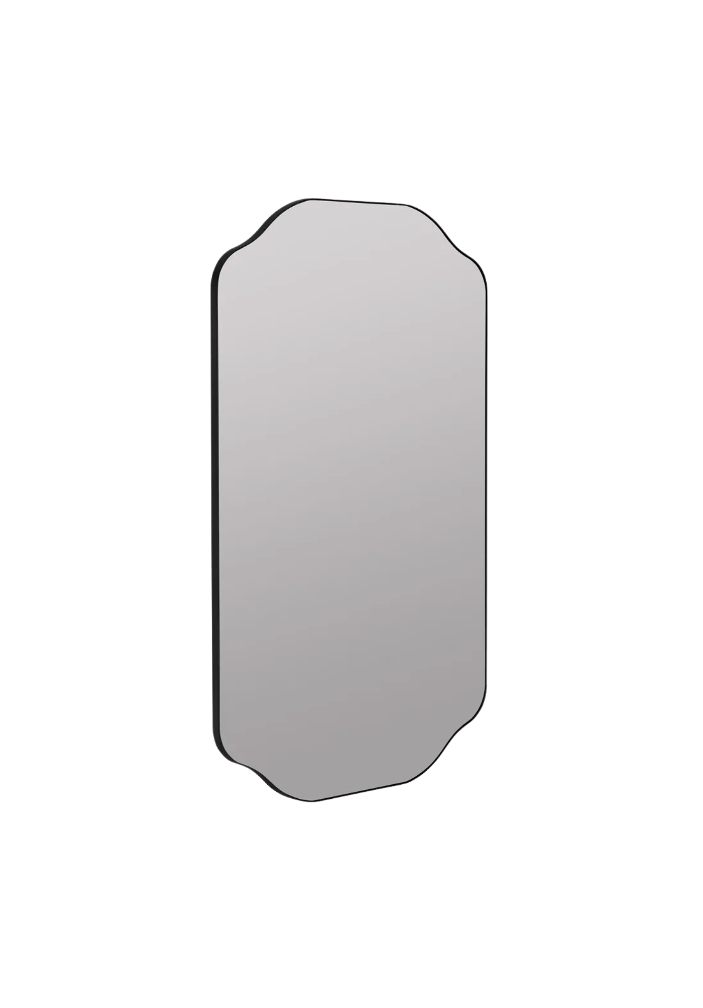 Metal Curved Oval Mirror