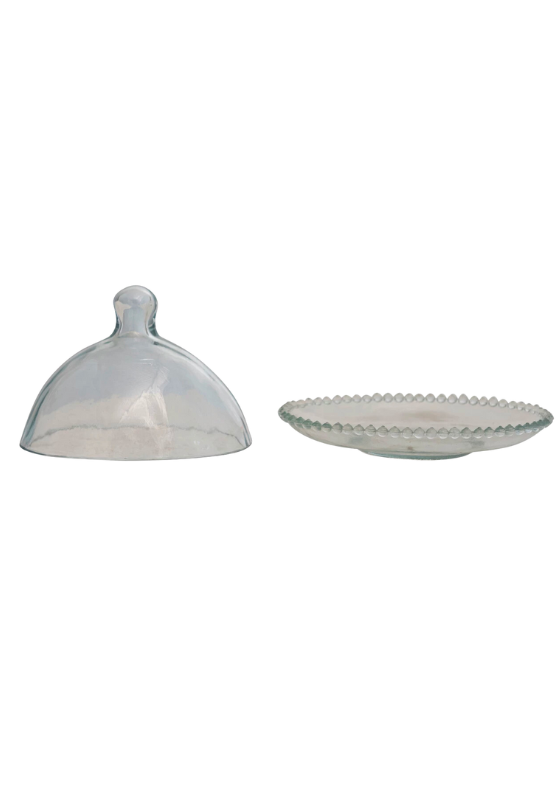 Hobnail Edge Glass Cloche