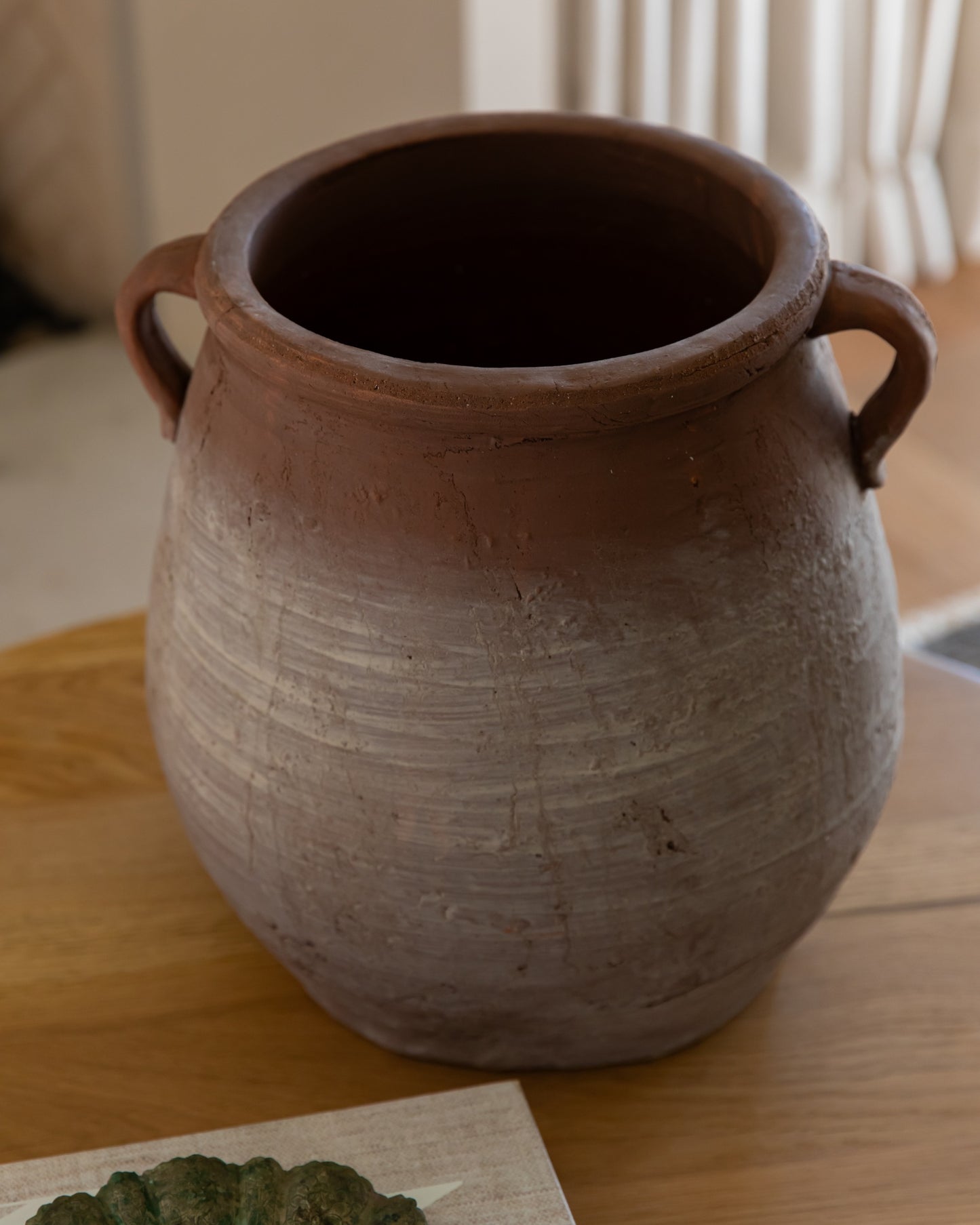 Whitewashed Terracotta Urn