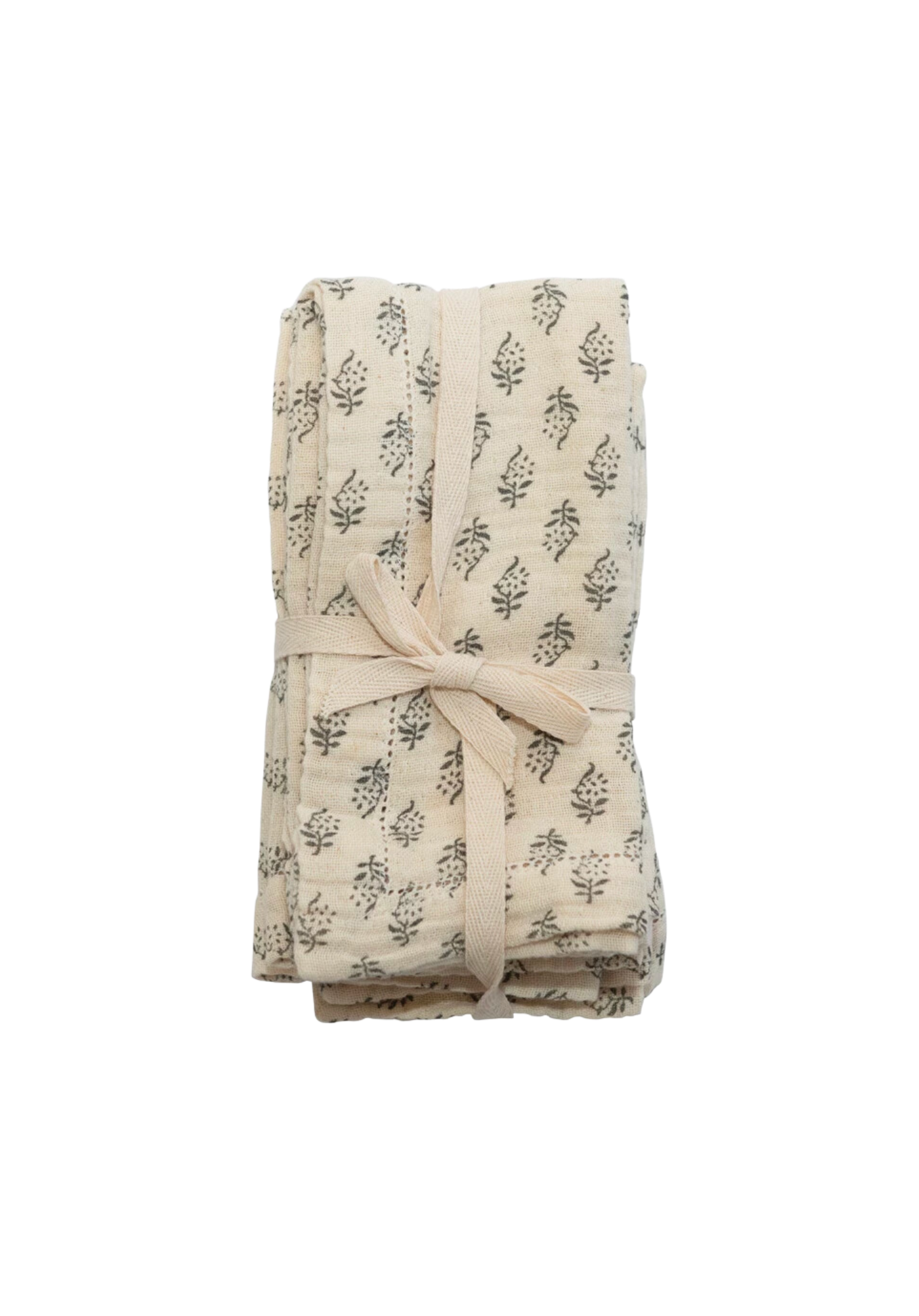 Cream Floral Napkins Set