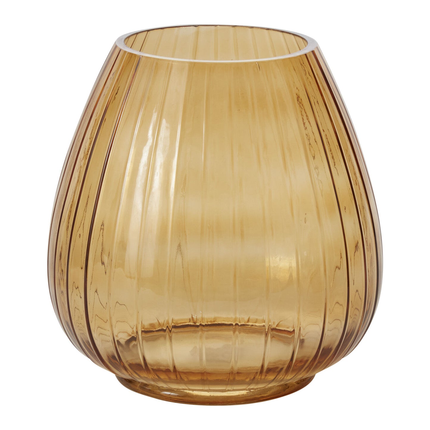 Ribbed Glass Vase