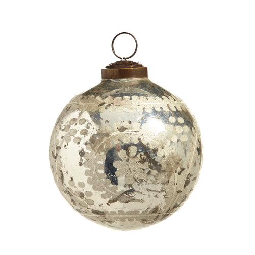 Etched Mercury Glass Ornament