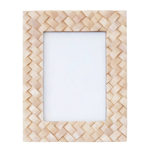 Woven Ivory Photo Frame