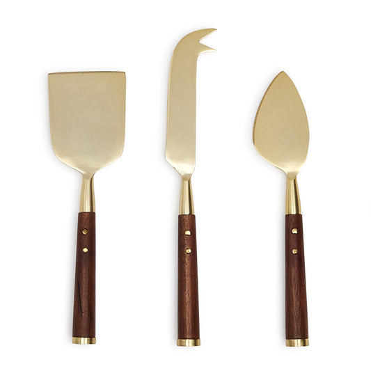 Acacia Wood Cheese Knives (Set of 3)