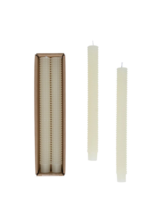 Hobnail Taper Candles (Set of 2)