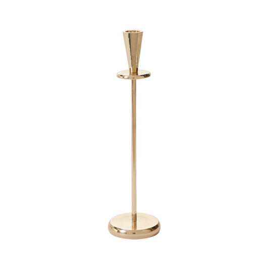 Sleek Gold Candle Holder