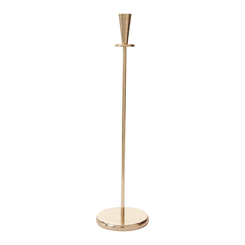 Sleek Gold Candle Holder