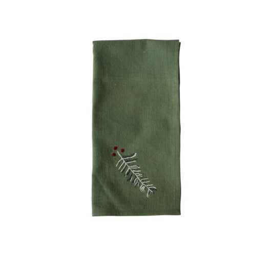 Embroidered Pine Napkins (Set of 4)