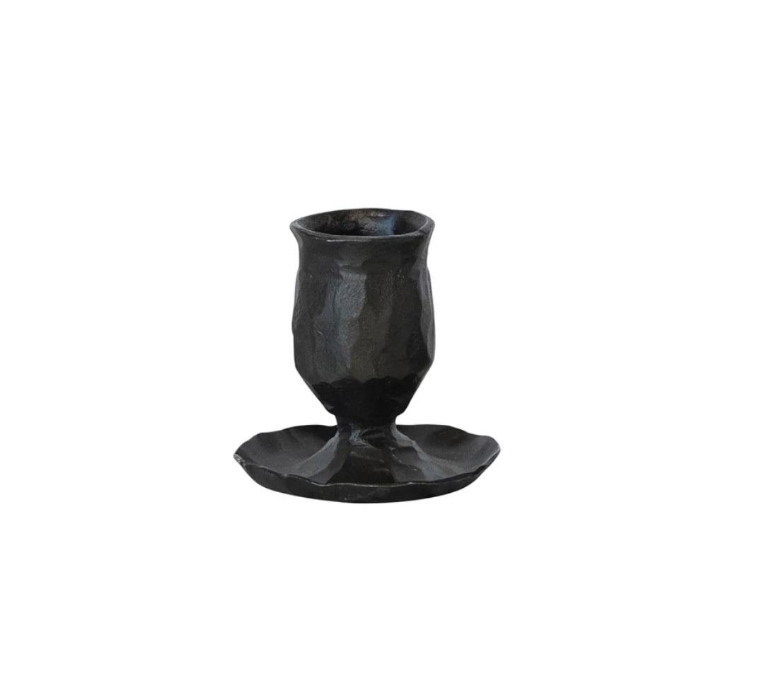 Hand-Forged Cast Iron Taper Holder