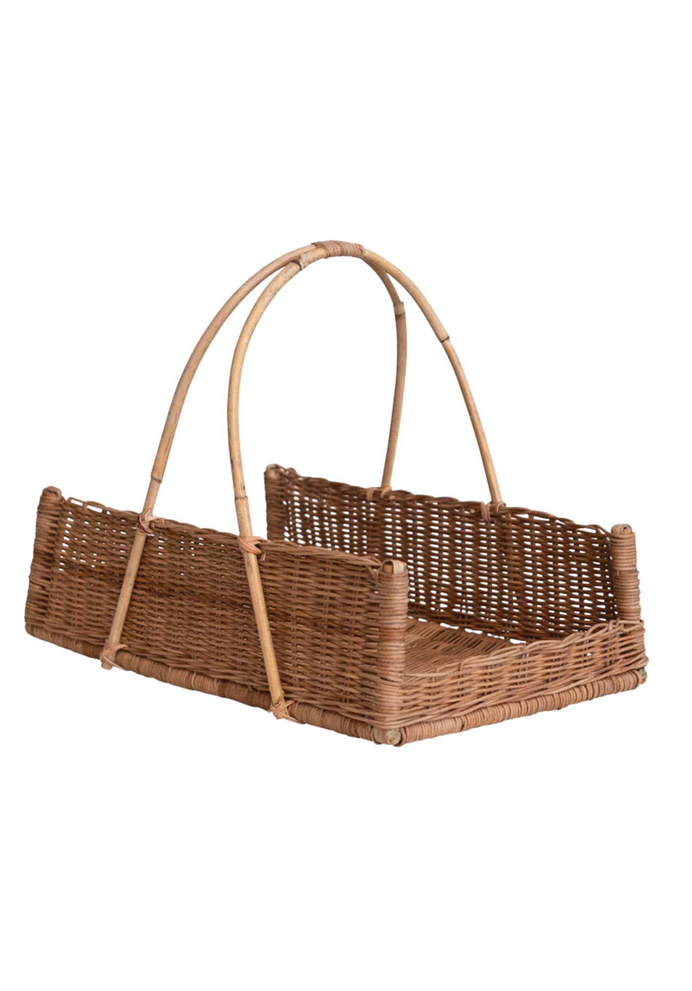 Hand-Woven Rattan Basket