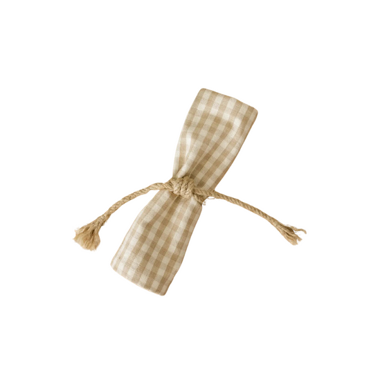 Beige Gingham Napkins (Set of 4)