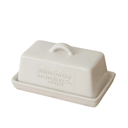 White Ceramic Butter Dish