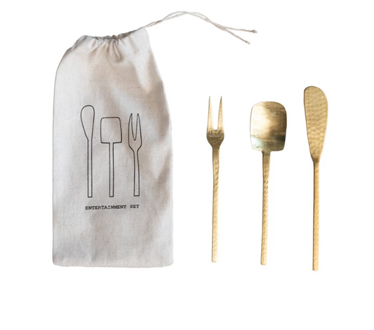 Hammered Appetizer Utensils