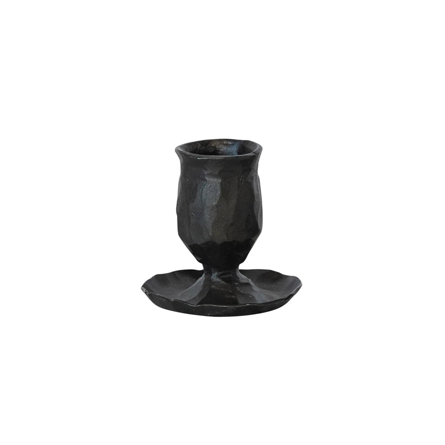 Hand-Forged Cast Iron Taper Holder