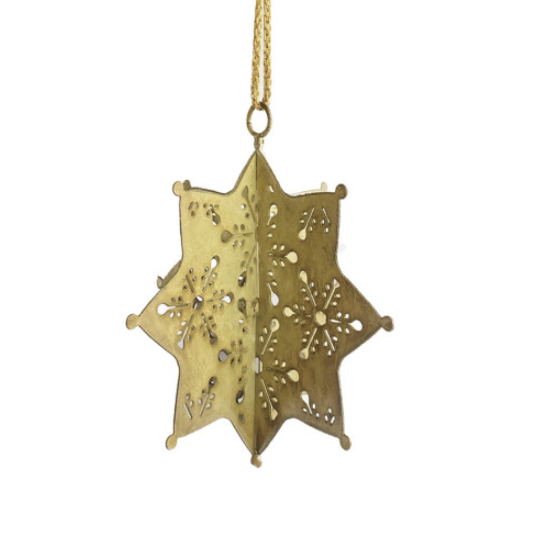 Metal 3D Snowflake Ornament