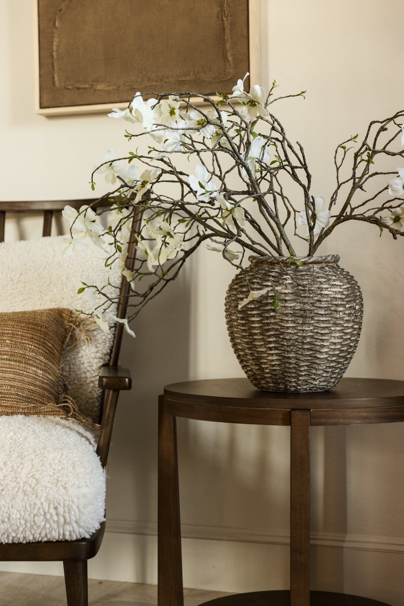 White Dogwood Blossom Branch