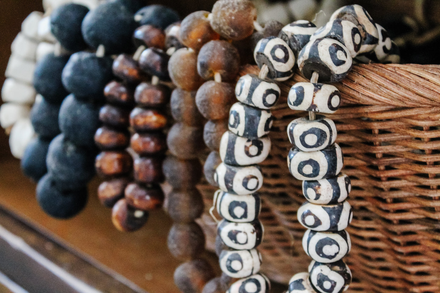 Black and White Patterned Beads