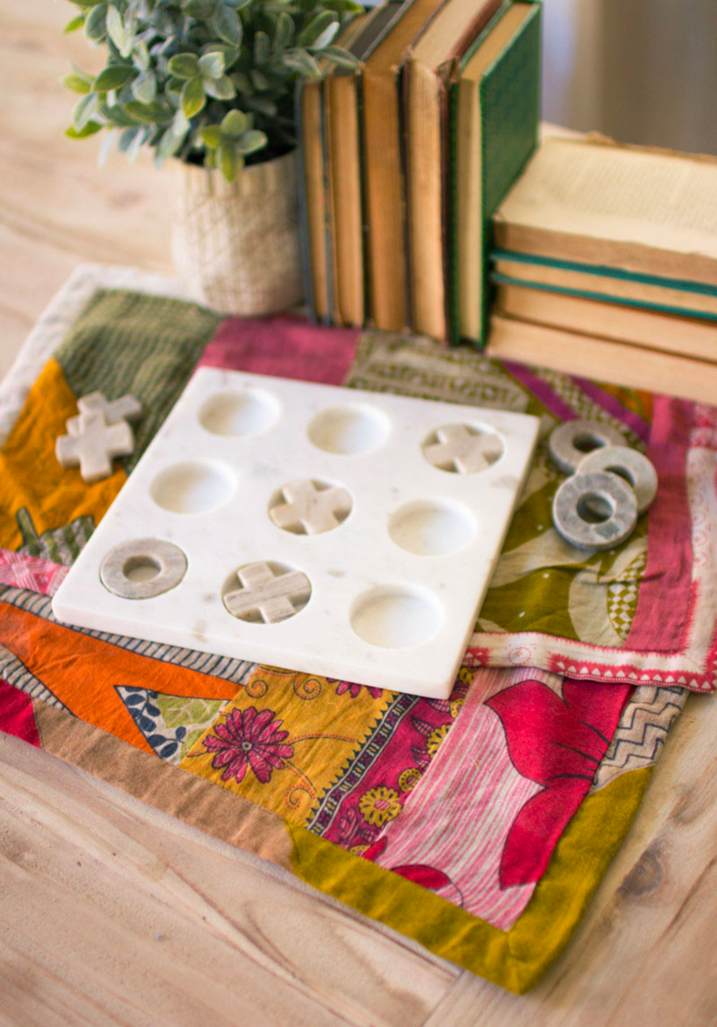 Marble Tic-Tac-Toe Game Set