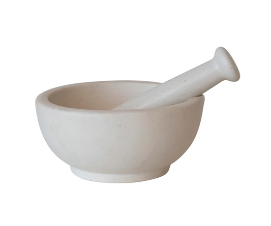 Stoneware Mortar & Pestle (Set of 2)