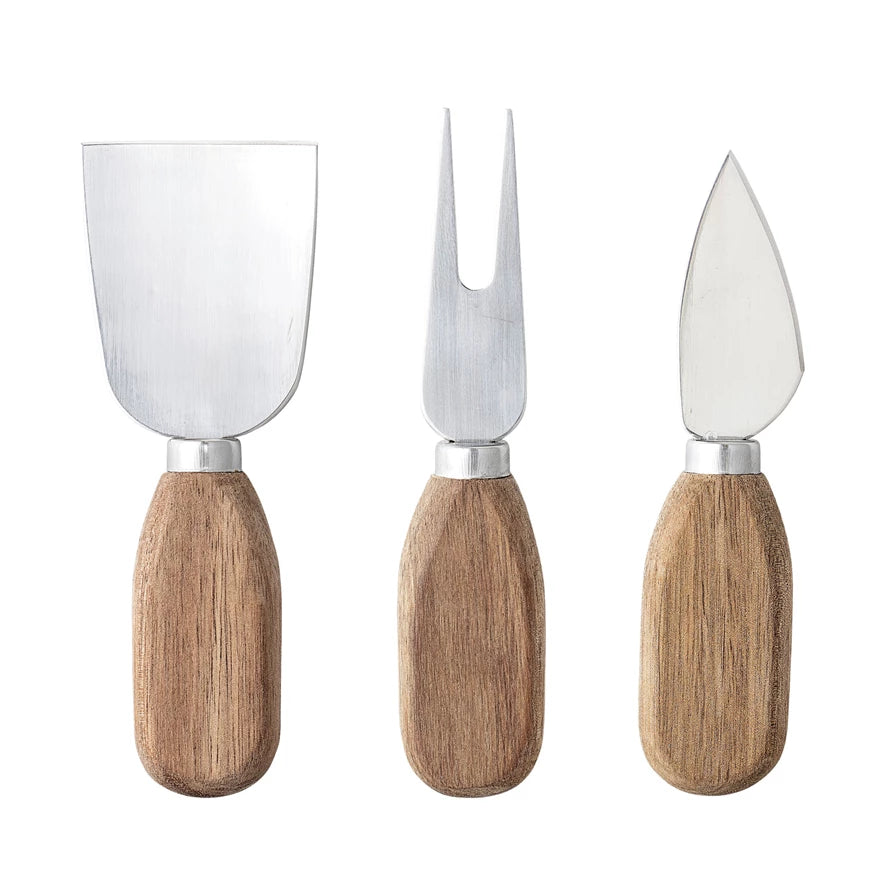 Stainless Steel Cheese Knives (Set of 3)