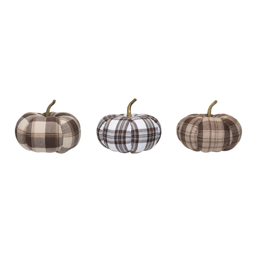 Plaid Fabric Pumpkin