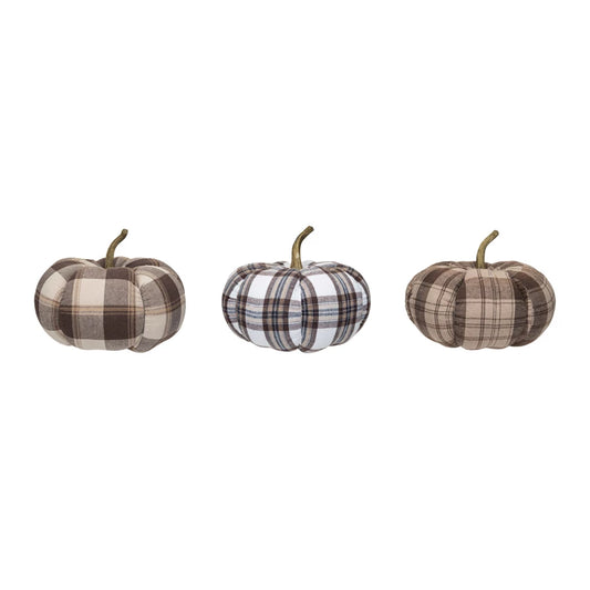 Plaid Fabric Pumpkin