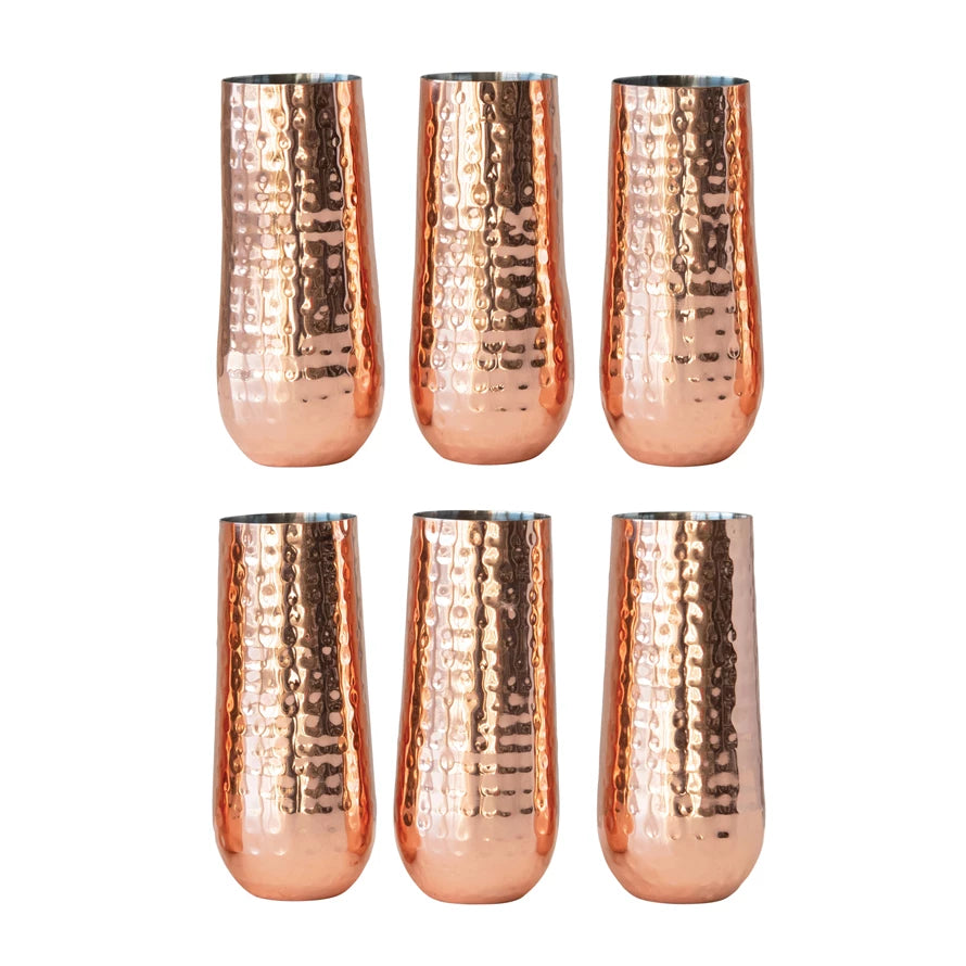 Copper Stemless Champagne Flute