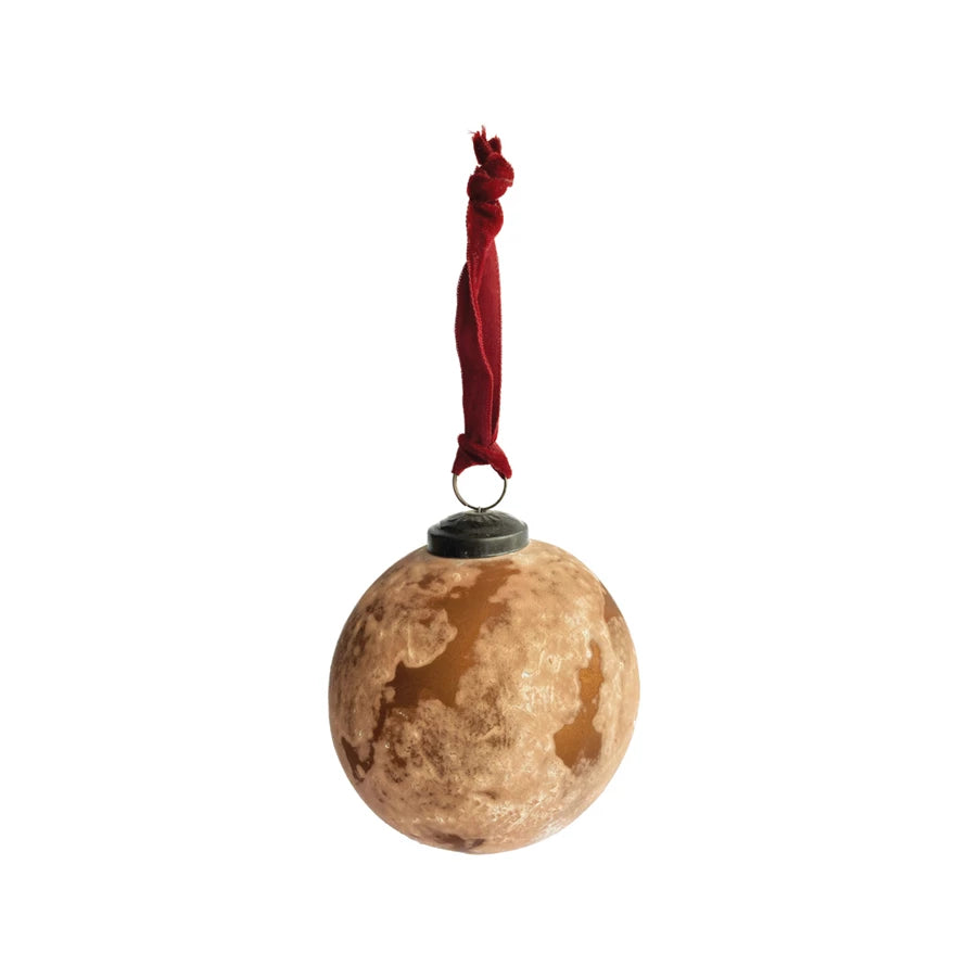 Frosted Glass Ball Ornament