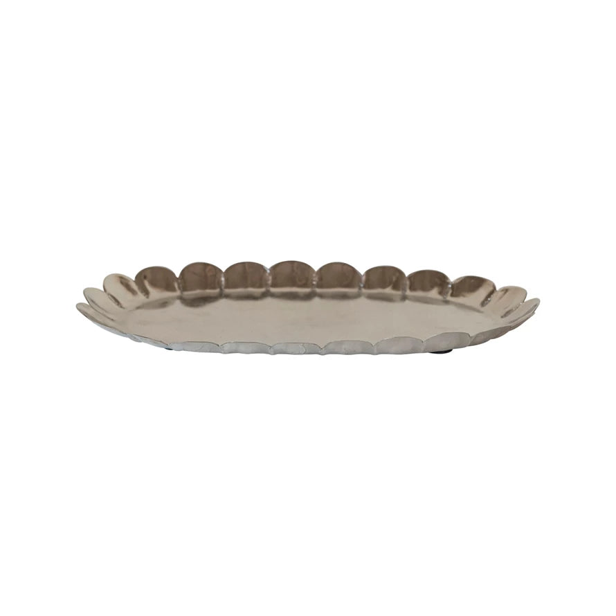 Scalloped Metal Tray