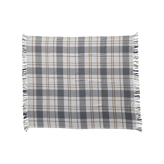 Brushed Cotton Flannel Throw