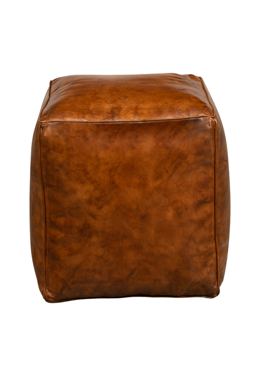 Hank Leather Ottoman